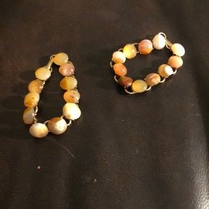 Two vintage stone bracelets